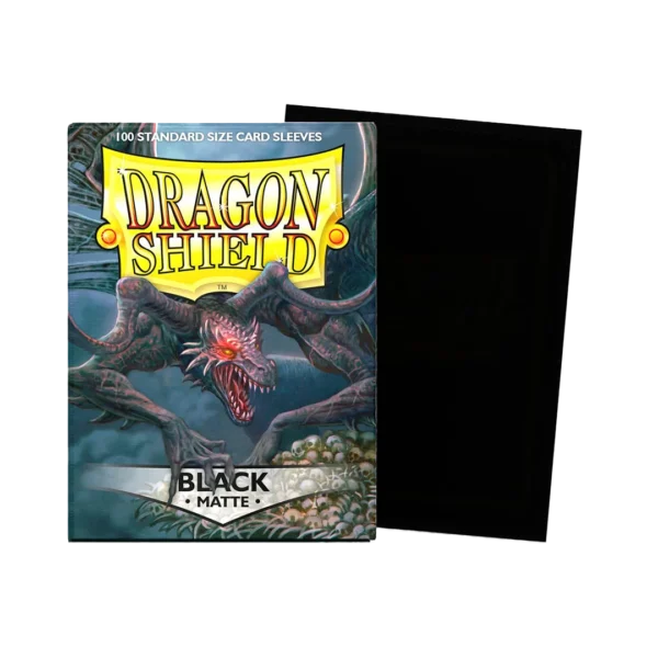 5 Dragon Shield Standard Black Matte – 100 Bustine Protettive