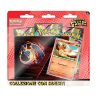 blister-charizard Pokémon – Mega Evoluzione: Ascesa Eroica | Blister 3 Buste con Adesivi – Charmander & Dragonite
