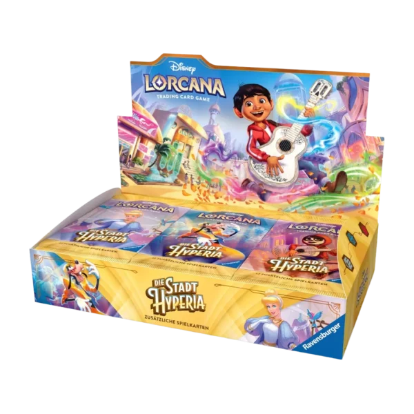 LORCANA - BOX 24 BUSTE - HYPERIA CITY - ENG Disney Lorcana Hyperia City Box 24 Buste – ENG